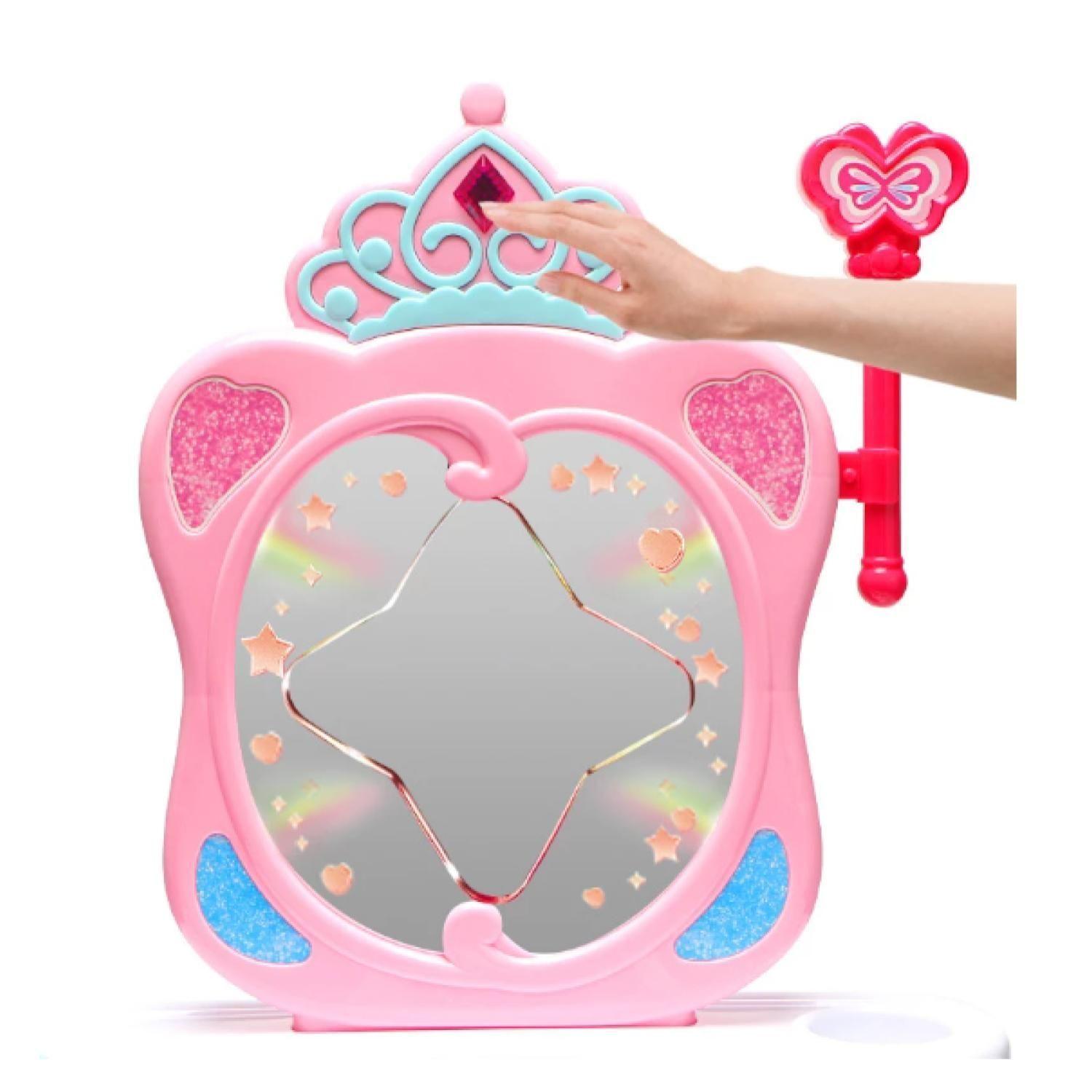 Juguete Tocador Maquillaje Infantil Rosado Princesas Disney-2