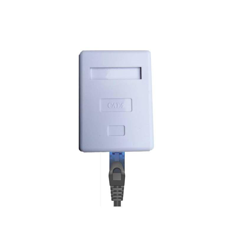 Roseta caja pared Rj45 hembra-0