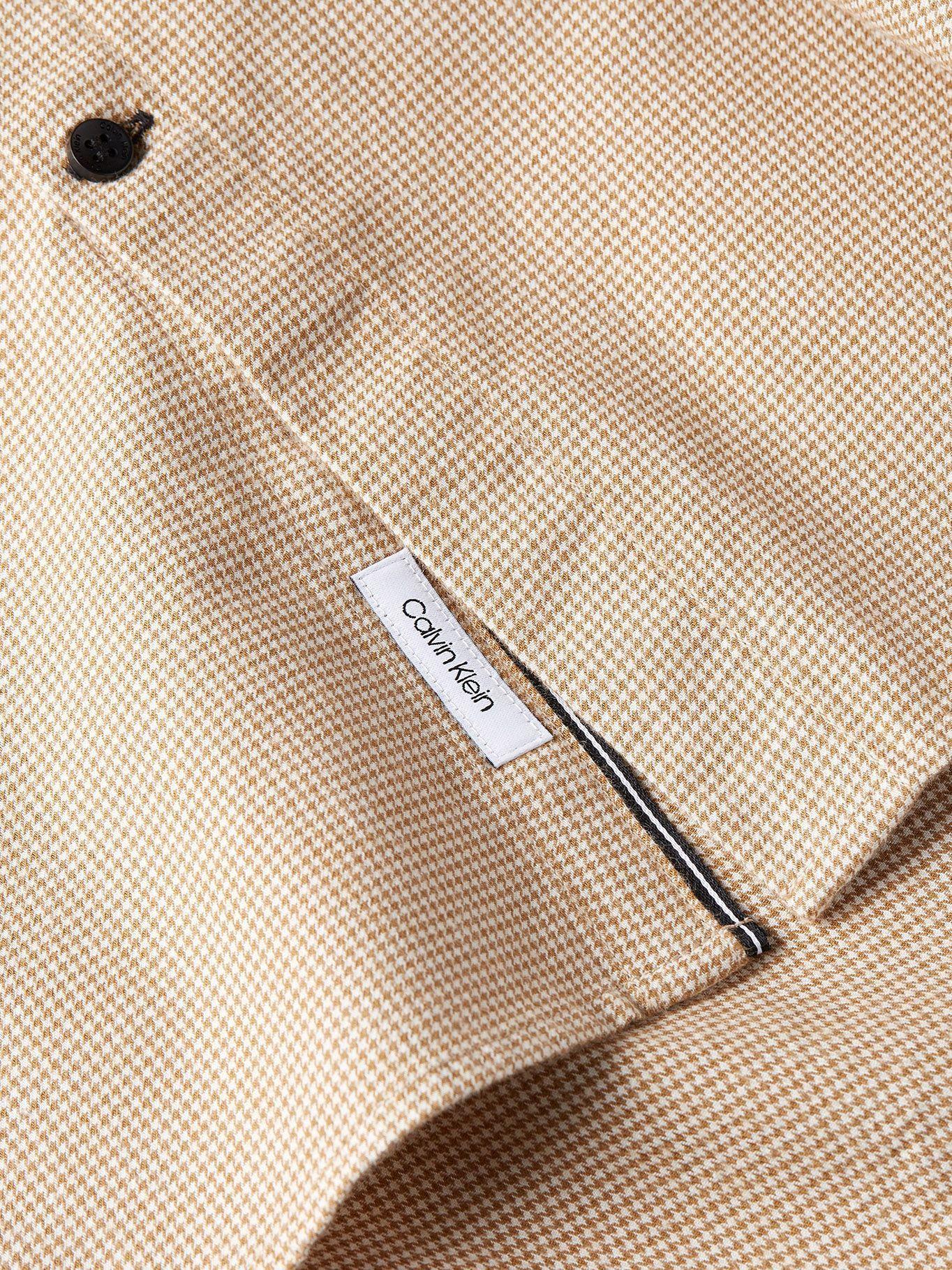 Camisa Regular Fit Flannel Beige Calvin Klein-3