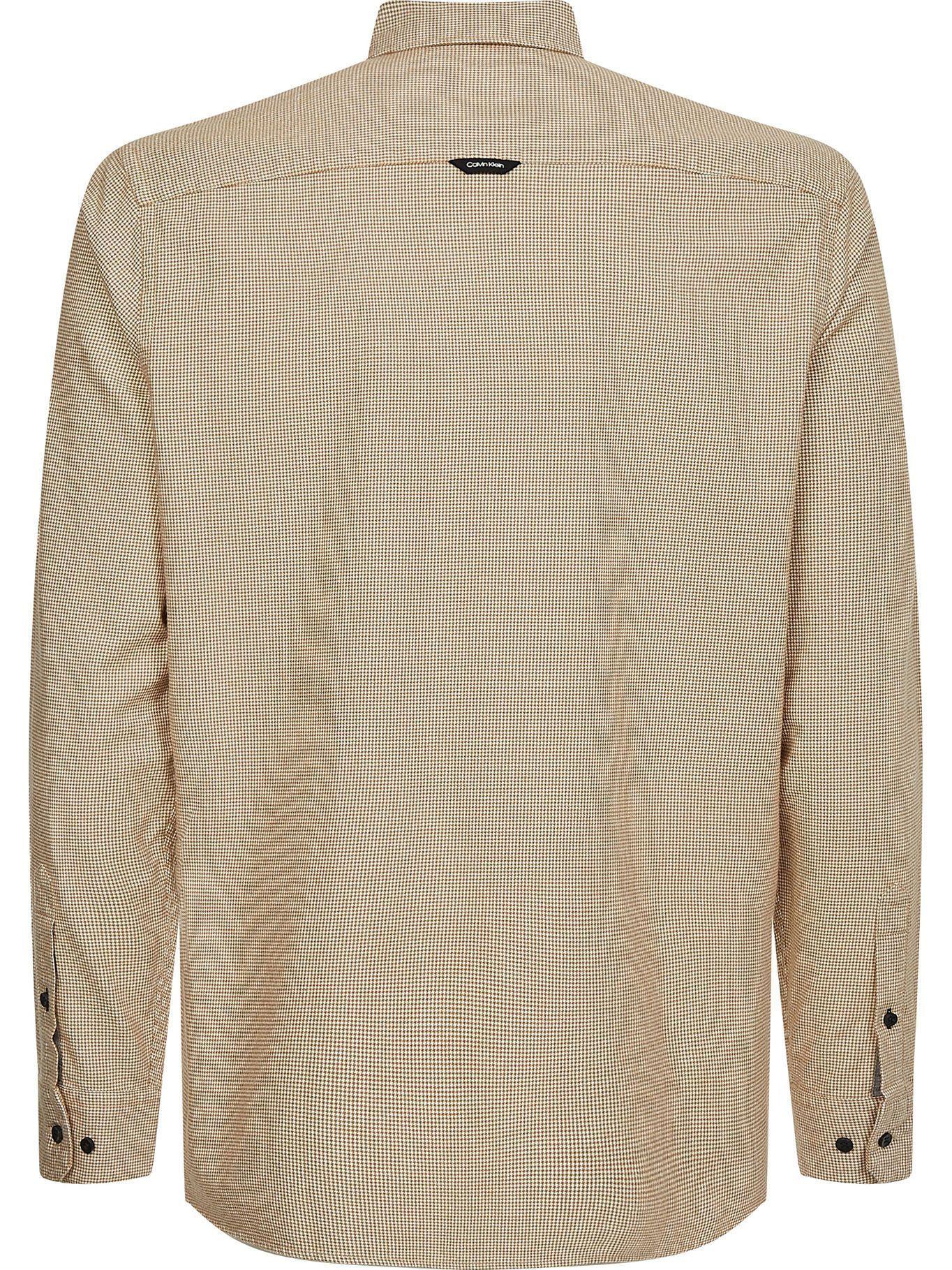 Camisa Regular Fit Flannel Beige Calvin Klein-1