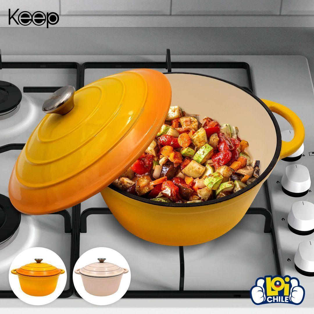 Olla Antiadherente con Tapa Hierro Fundido 26cm Keep Cocina-3
