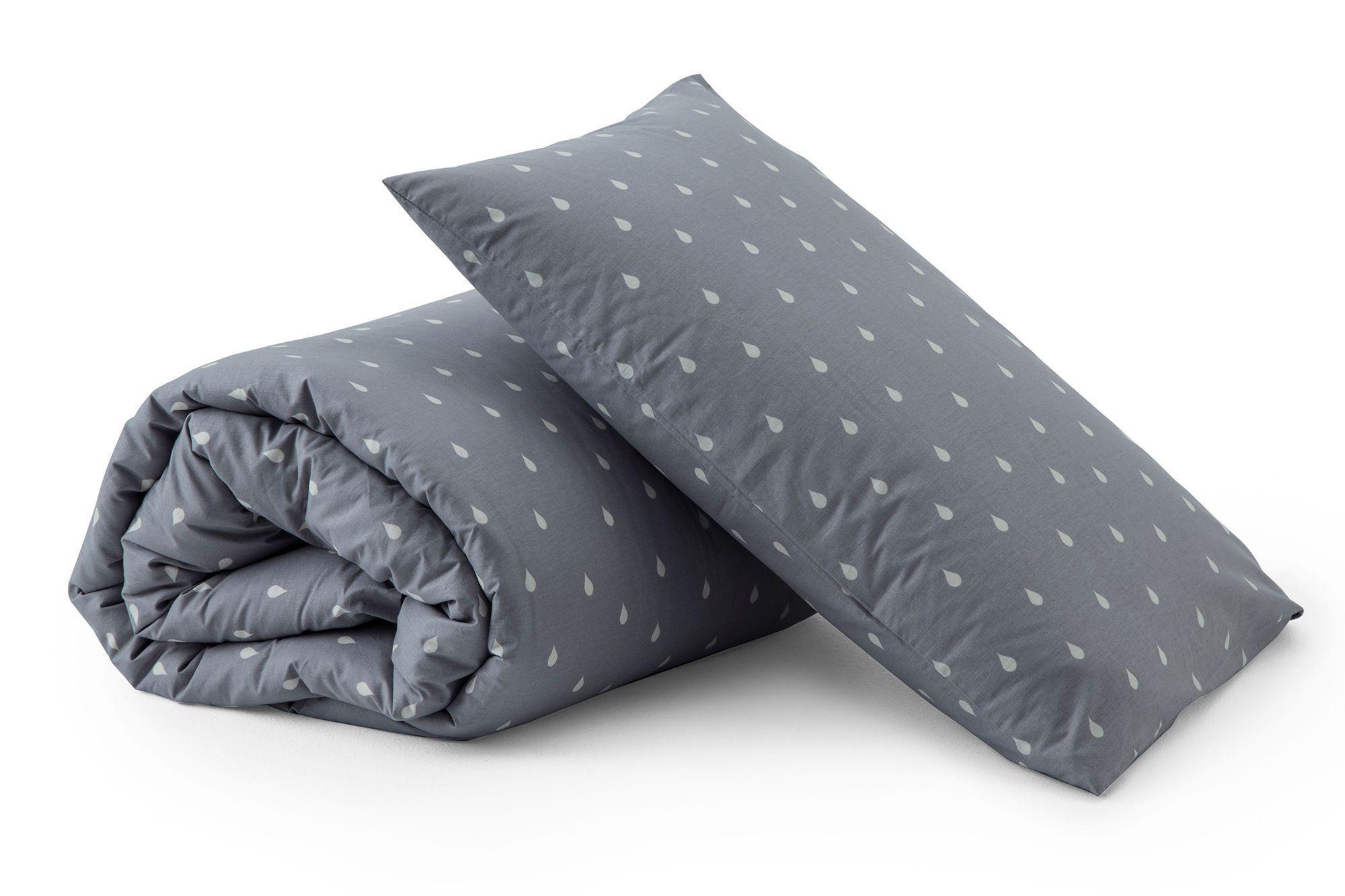 Funda de Plumón Drops in a Dream Gris - Gris 1 Plaza-1