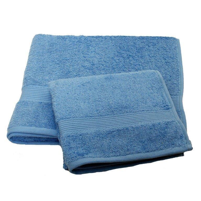 Set Cortina Baño Budapest y  Jgo de Toallas Azul-2