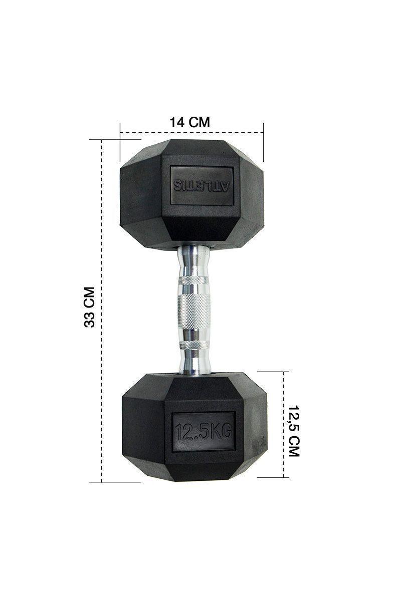 Mancuerna Hexagonal 12,5 Kg Negro-2