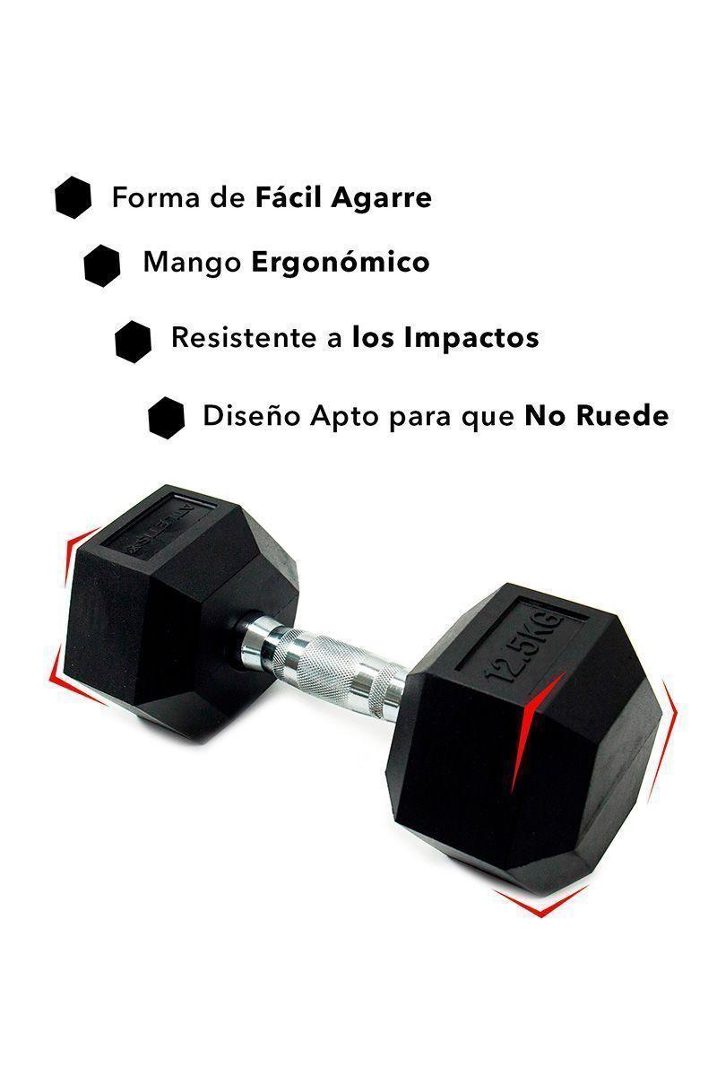 Mancuerna Hexagonal 12,5 Kg Negro-4