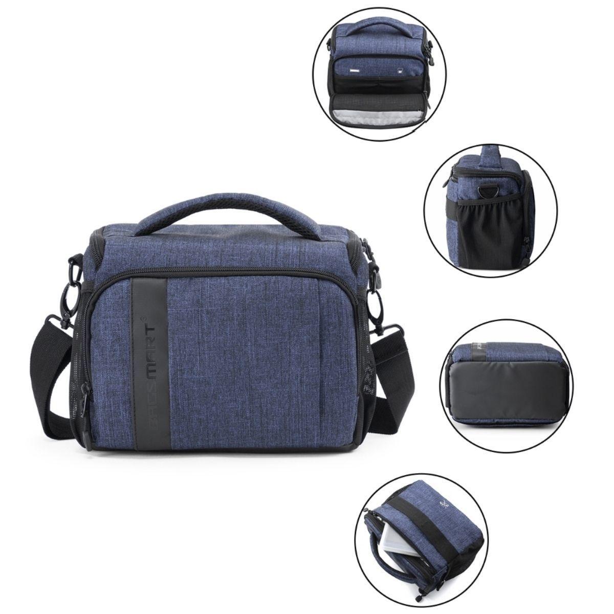 Bagsmart Bolso de hombro para cámara Montreal – Azul Marino-2