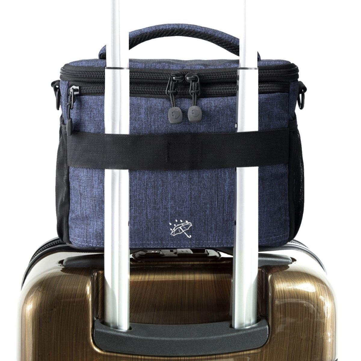 Bagsmart Bolso de hombro para cámara Montreal – Azul Marino-6