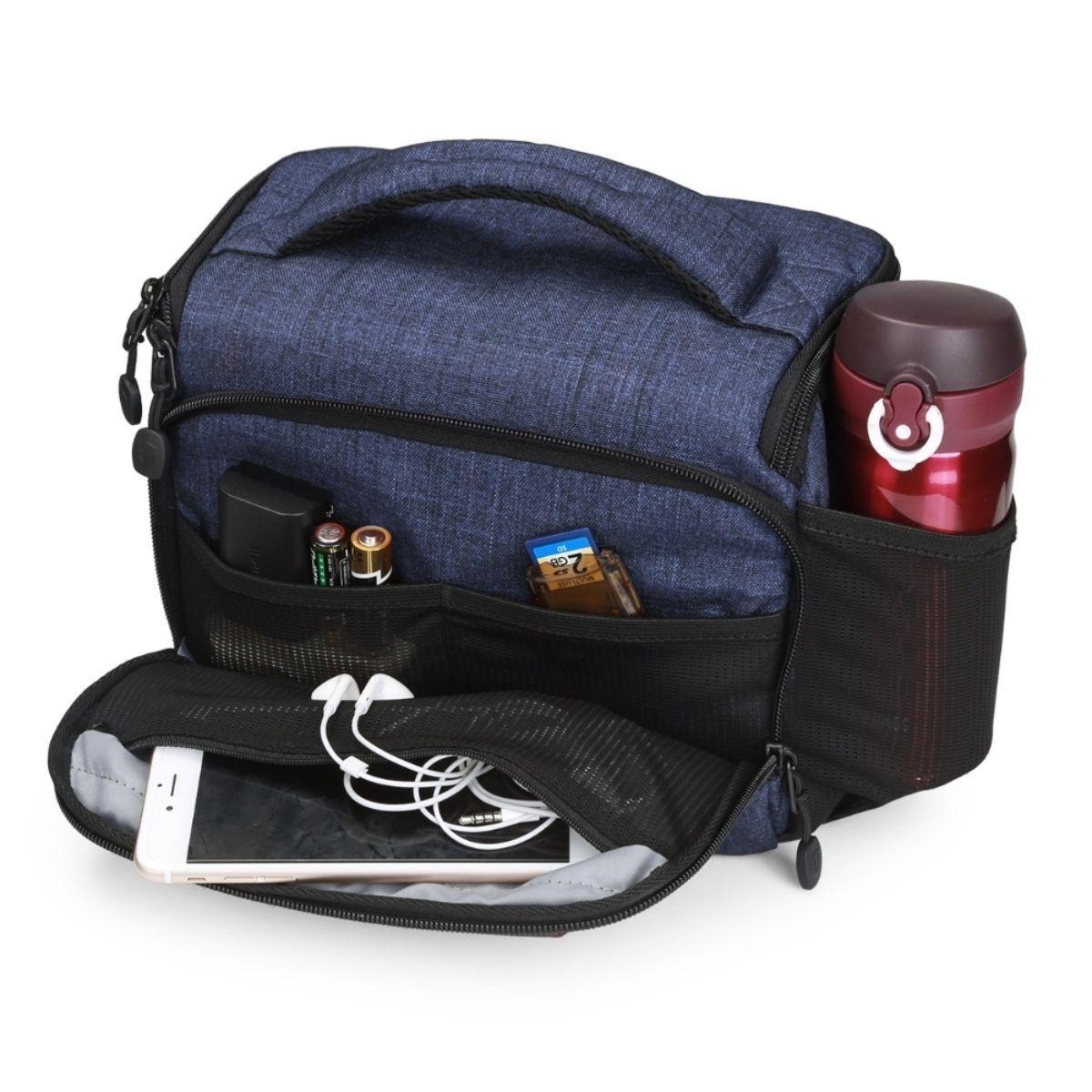 Bagsmart Bolso de hombro para cámara Montreal – Azul Marino-3