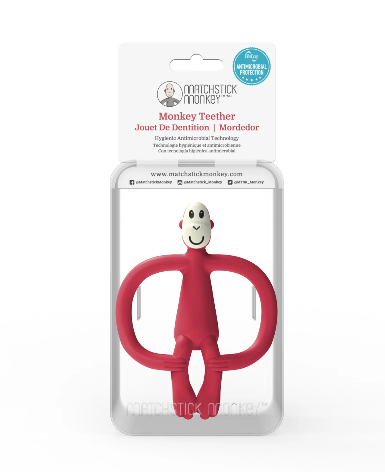 Mordedor Matchstick Monkey Rojo-2