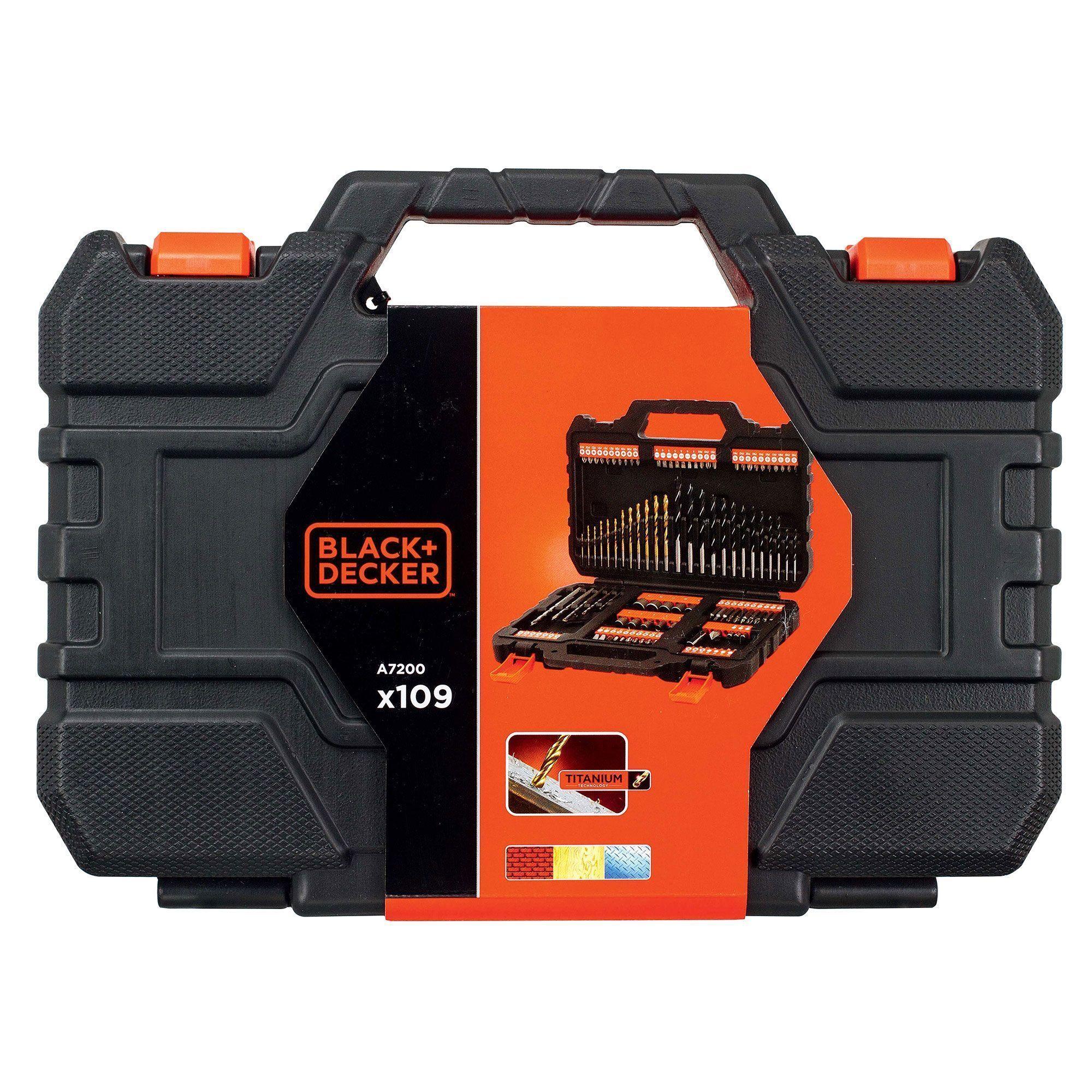 Taladro Atornillador 8v + Set Atornillar/Perforar 109 Piezas Black + Decker-5