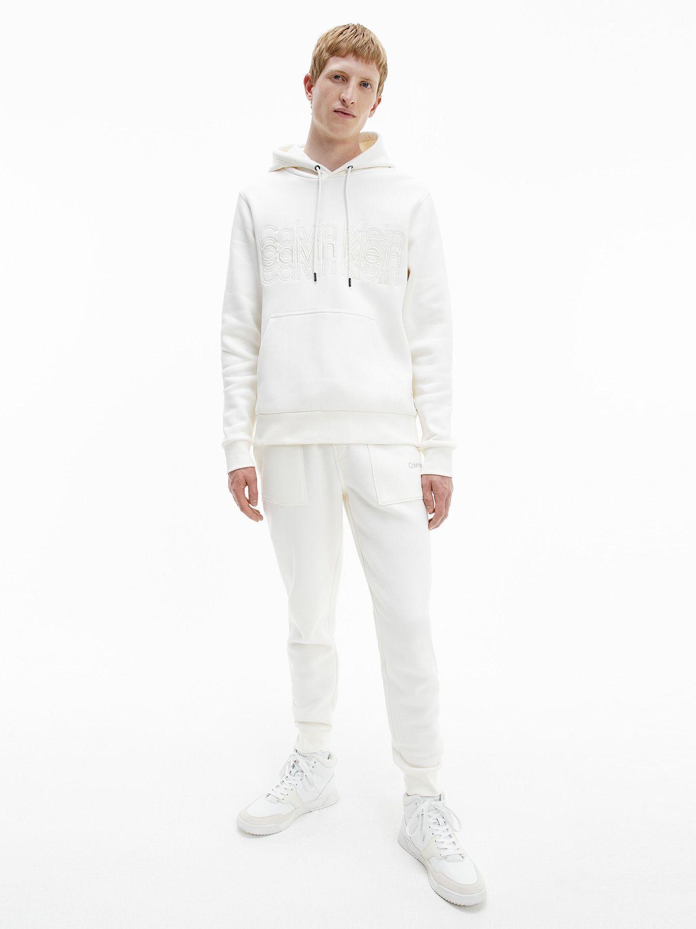Hoodie Multi Logo Blanco Calvin Klein-1