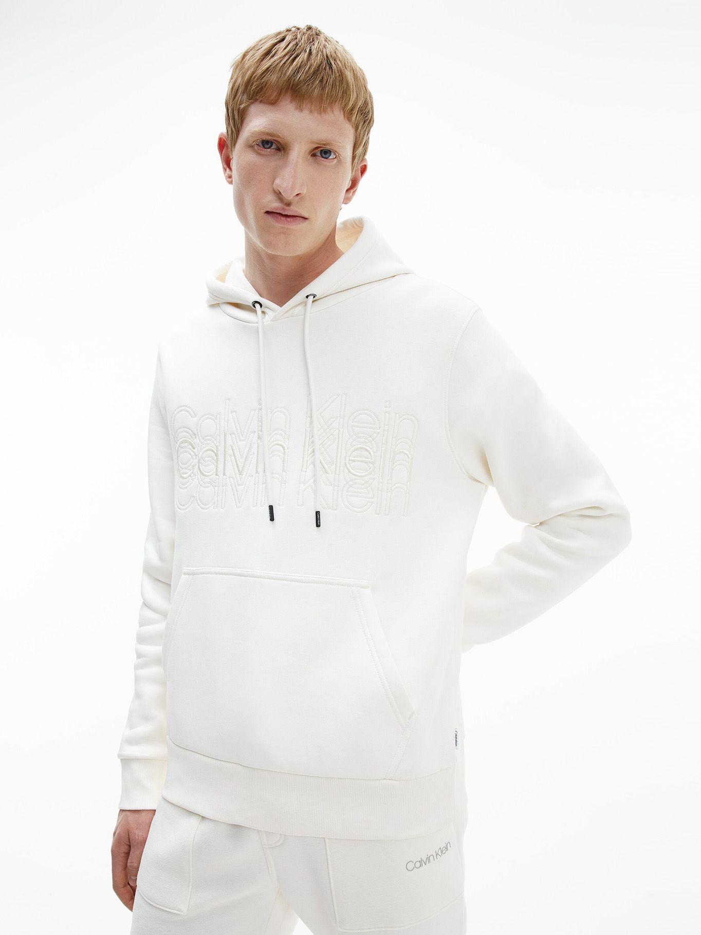 Hoodie Multi Logo Blanco Calvin Klein-0