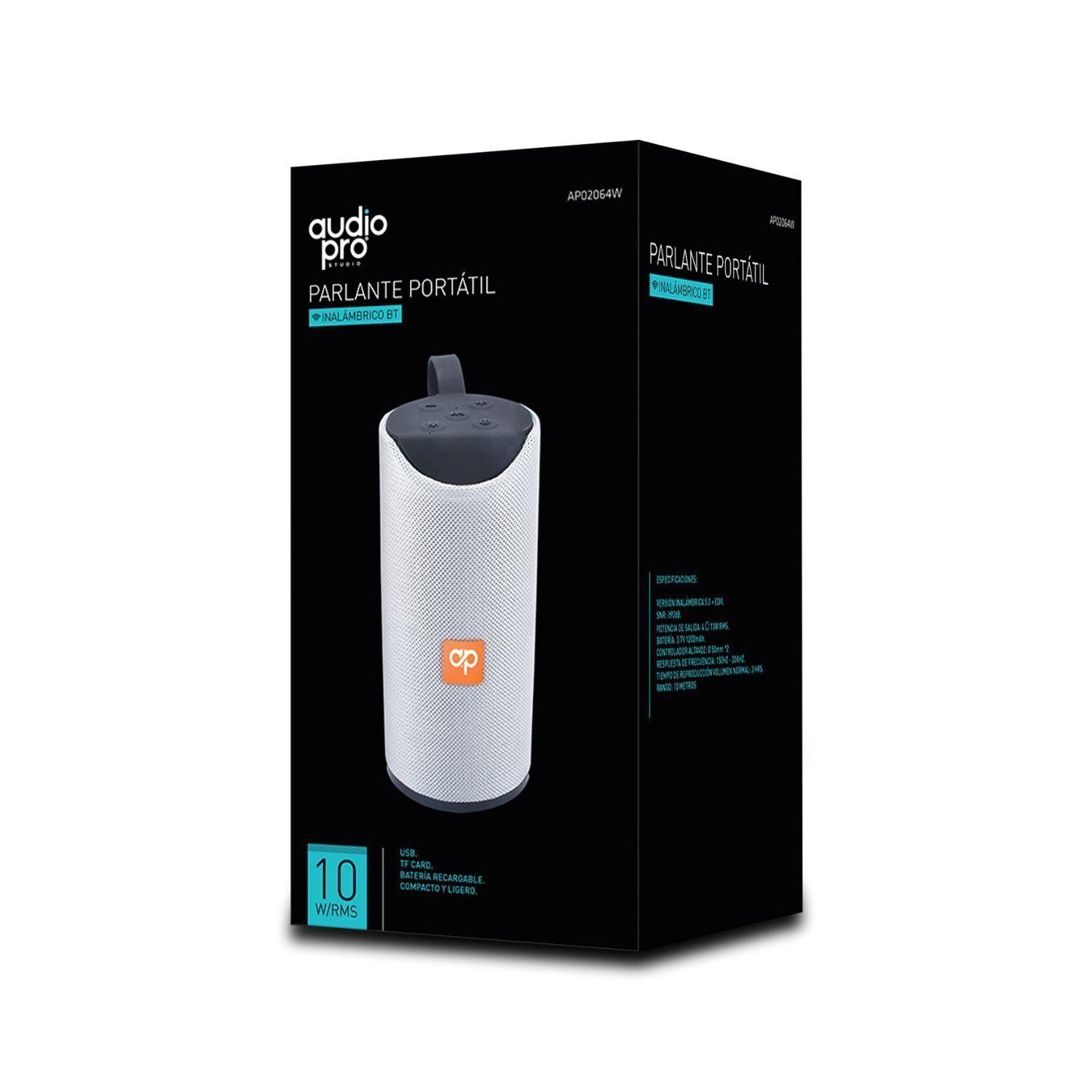 Parlante Bluetooth Portátil USB Blanco Audiopro-1
