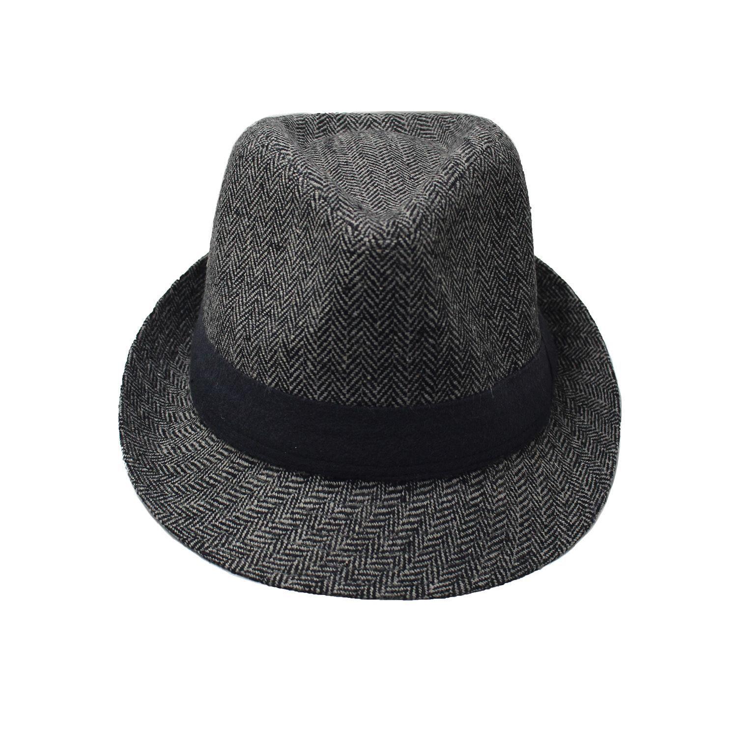 Sombrero Inglés Fantasía Espiga Gris Inv. S/M-0