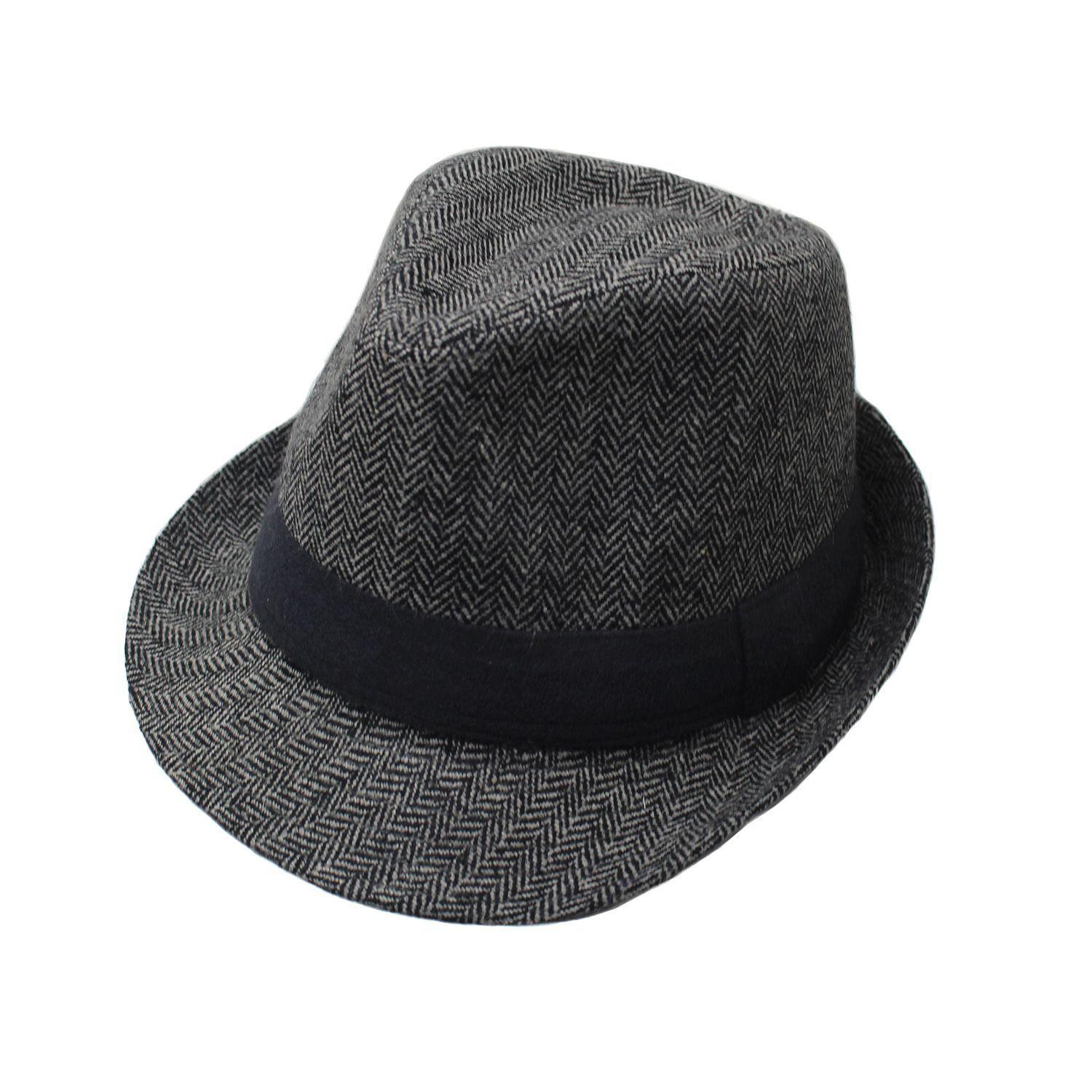 Sombrero Inglés Fantasía Espiga Gris Inv. S/M-1
