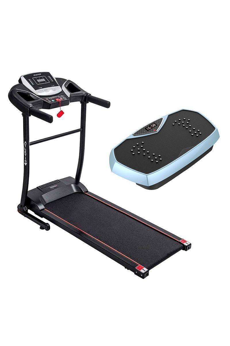 Pack Trotadora T700 + Plataforma Vibratoria Pro Pantalla Celeste-0