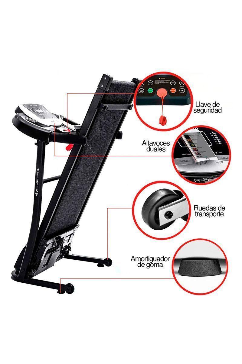 Pack Trotadora T700 + Plataforma Vibratoria Pro Pantalla Celeste-3