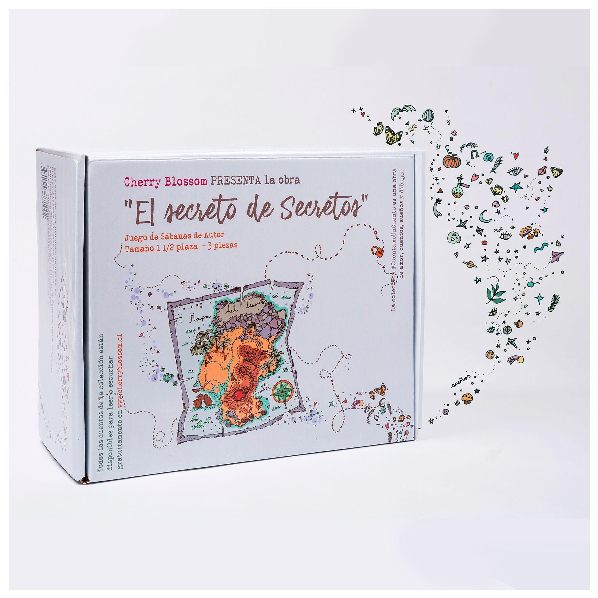 Sábana El secreto de Secretos - plaza y media - Cherry Blossom -3
