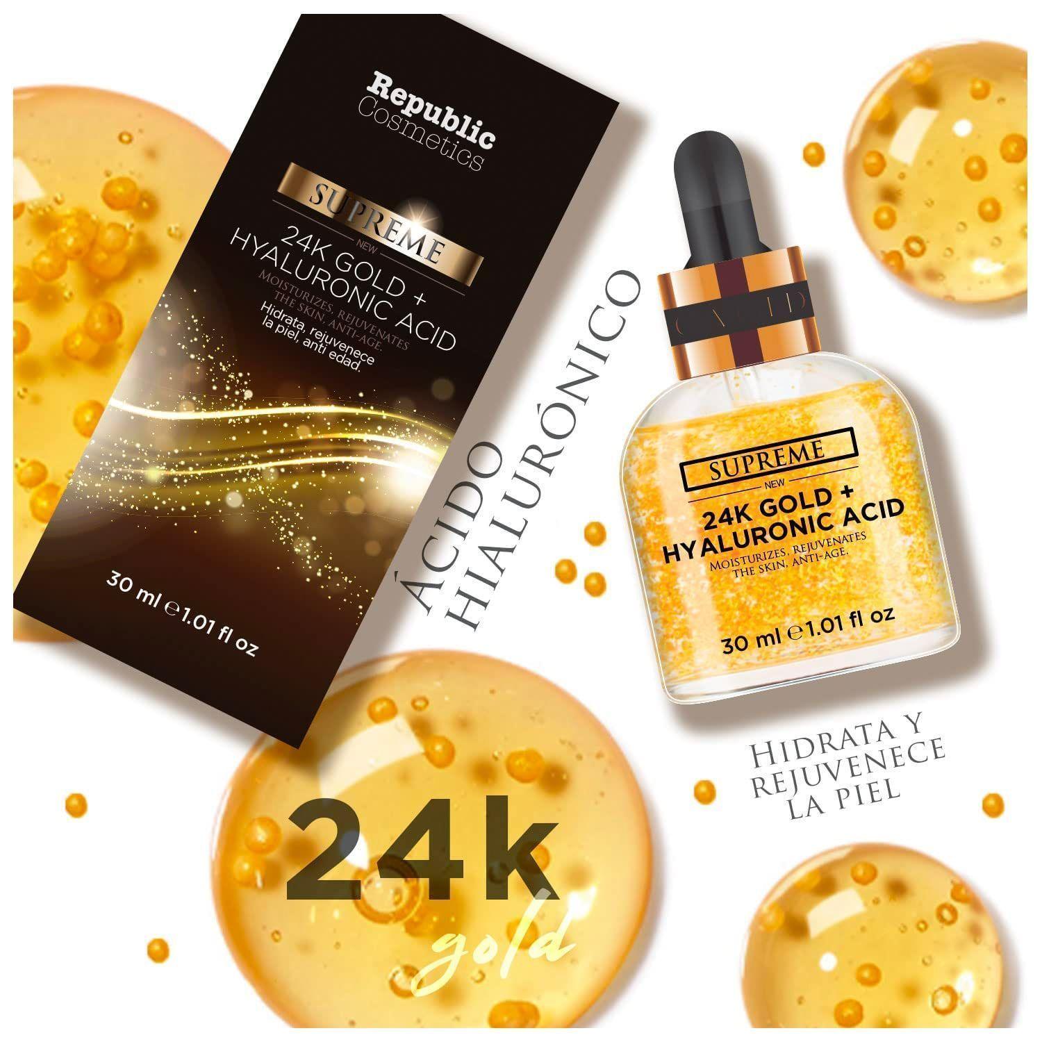 Serum Supreme 24K Gold + Ácido Hialurónico Republic Cosmetics-4