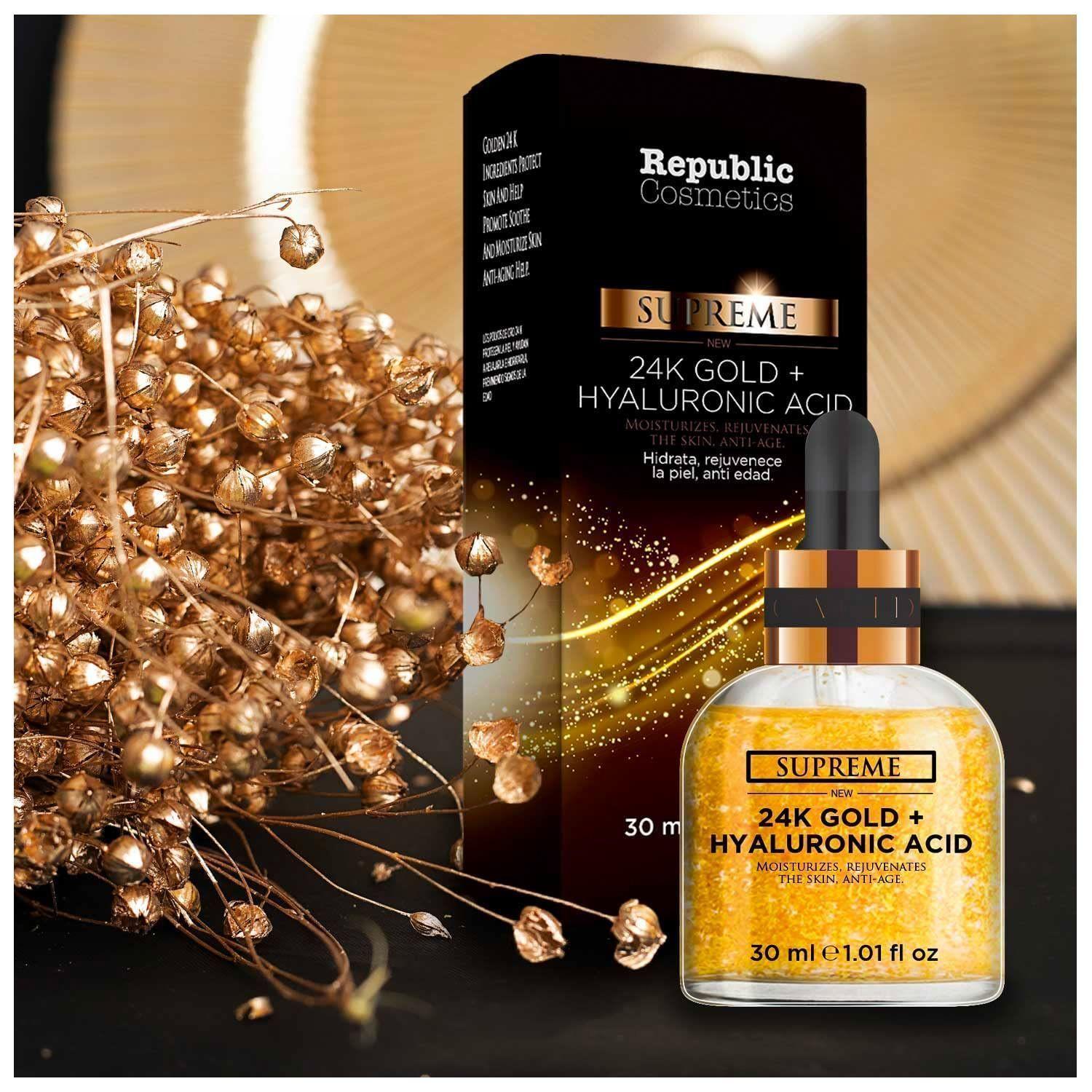 Serum Supreme 24K Gold + Ácido Hialurónico Republic Cosmetics-5