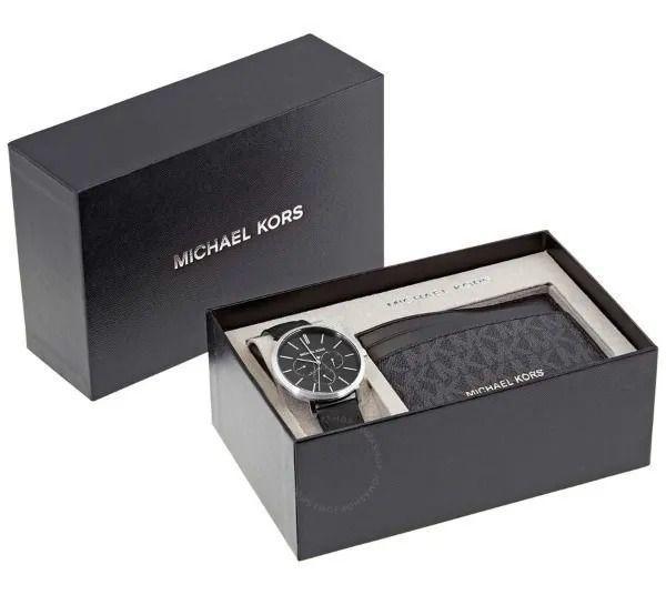 Set Michael Kors Reloj y porta-tarjetas hombre-0