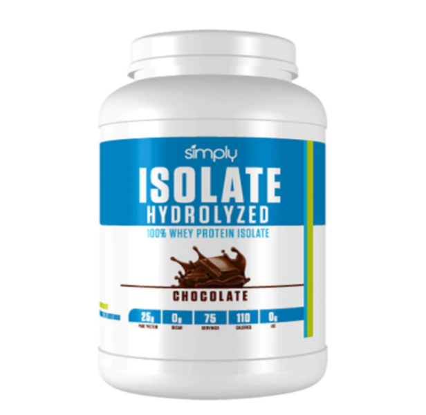 Proteina Isolate Hydrolyzed 5lb - 100% Whey - Simply - 75 Porciones-0