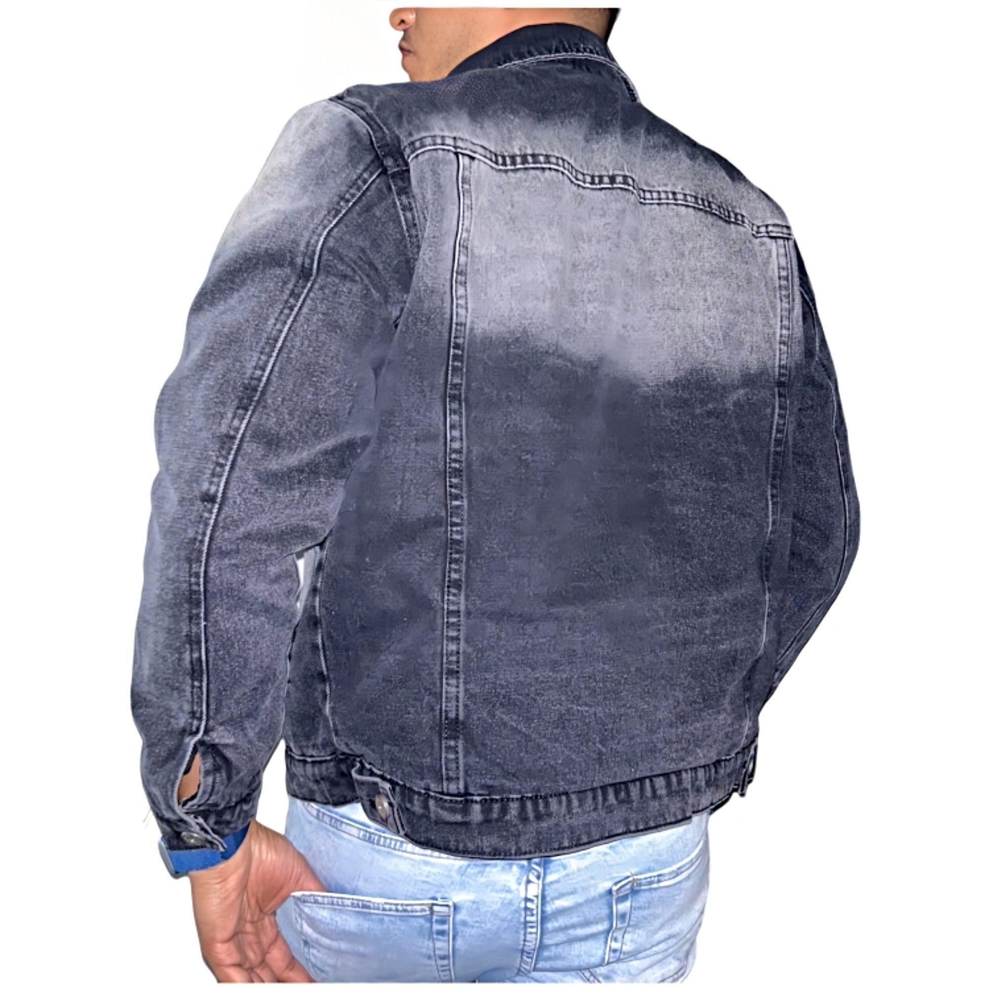 Chaqueta Mezclilla Polar Gris Focalizado Hombre-2
