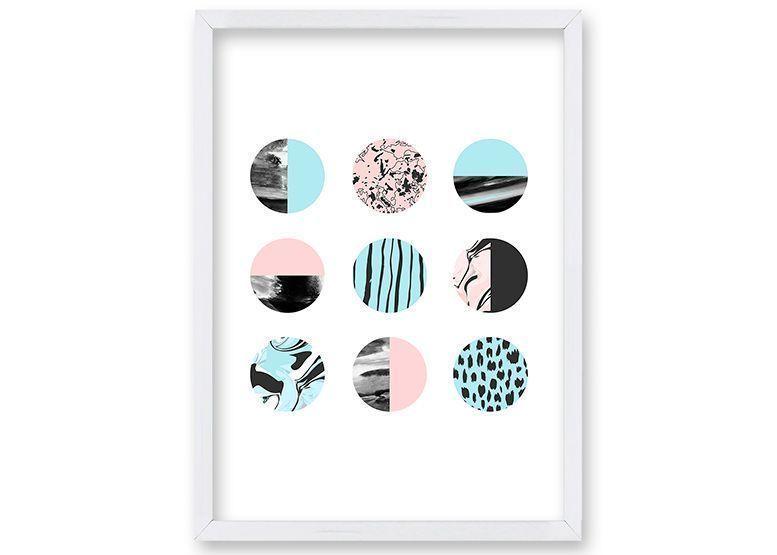 Cuadro ilustración Patron circular - 40x30 cm-0