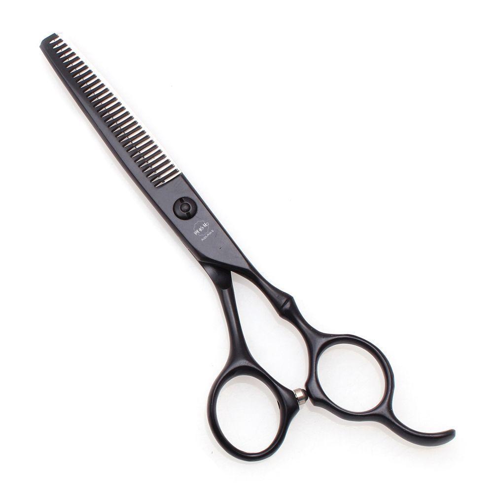 Set de Tijeras Profesionales de Peluquería 5.5 pulgadas Para Diestros color negro-2