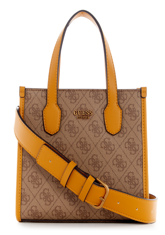 Mini Cartera Silvana Mini Tote Ley Naranjo Guess-0