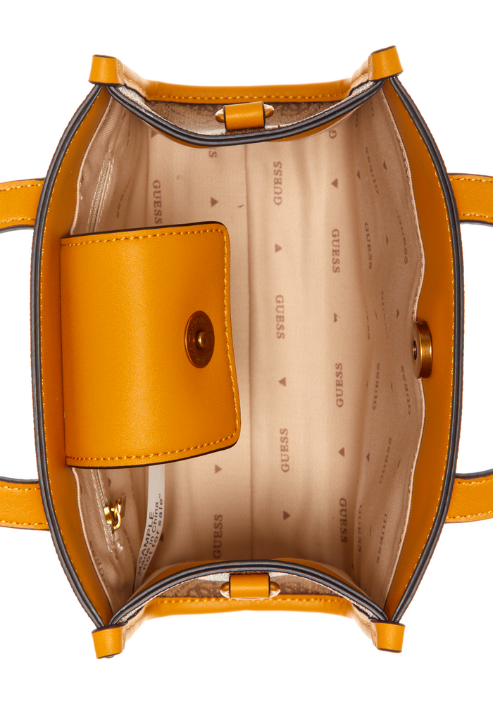 Mini Cartera Silvana Mini Tote Ley Naranjo Guess-3