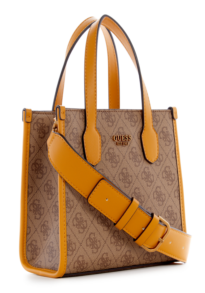 Mini Cartera Silvana Mini Tote Ley Naranjo Guess-1