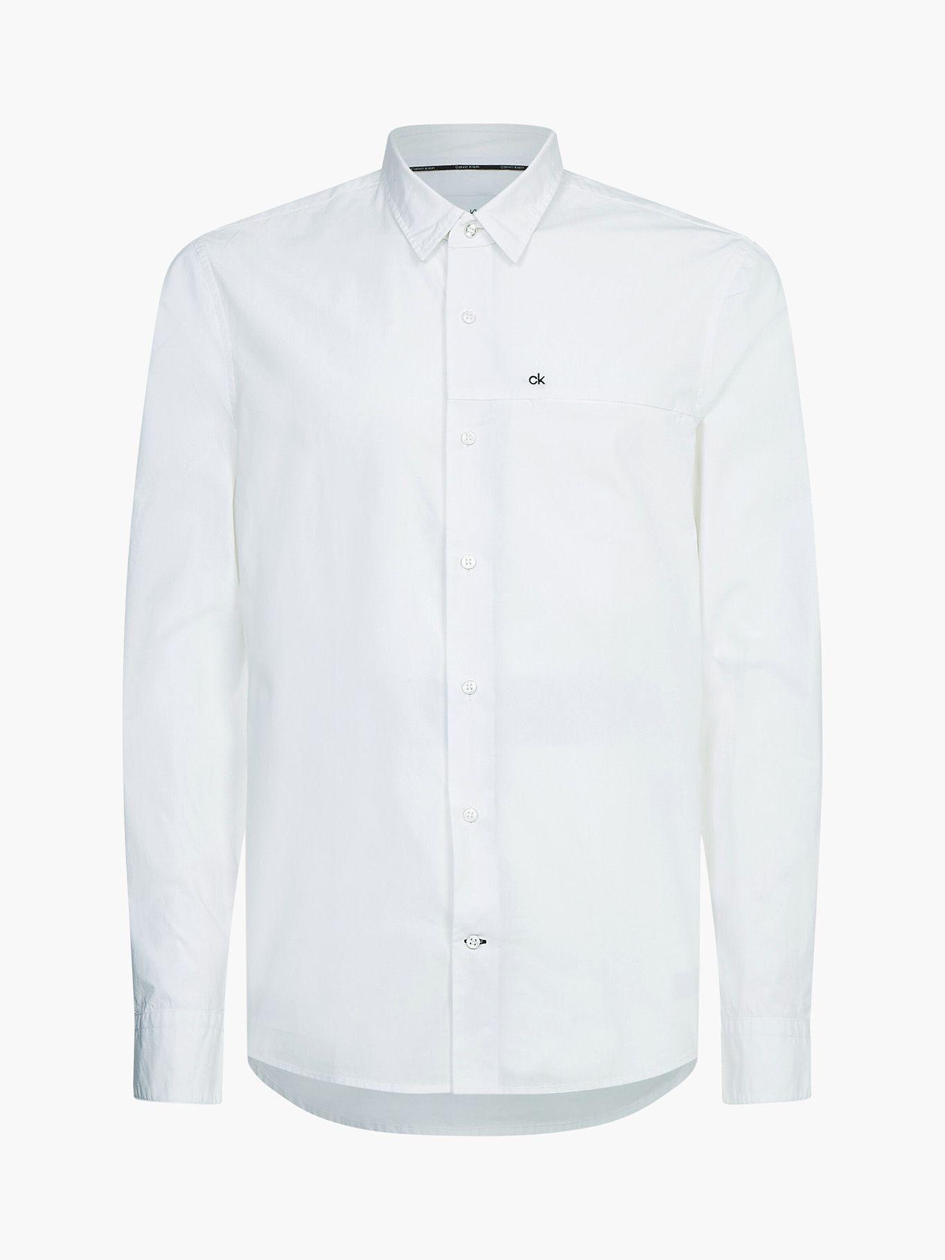 Camisa Stretch Poplin  Blanco Calvin Klein-4