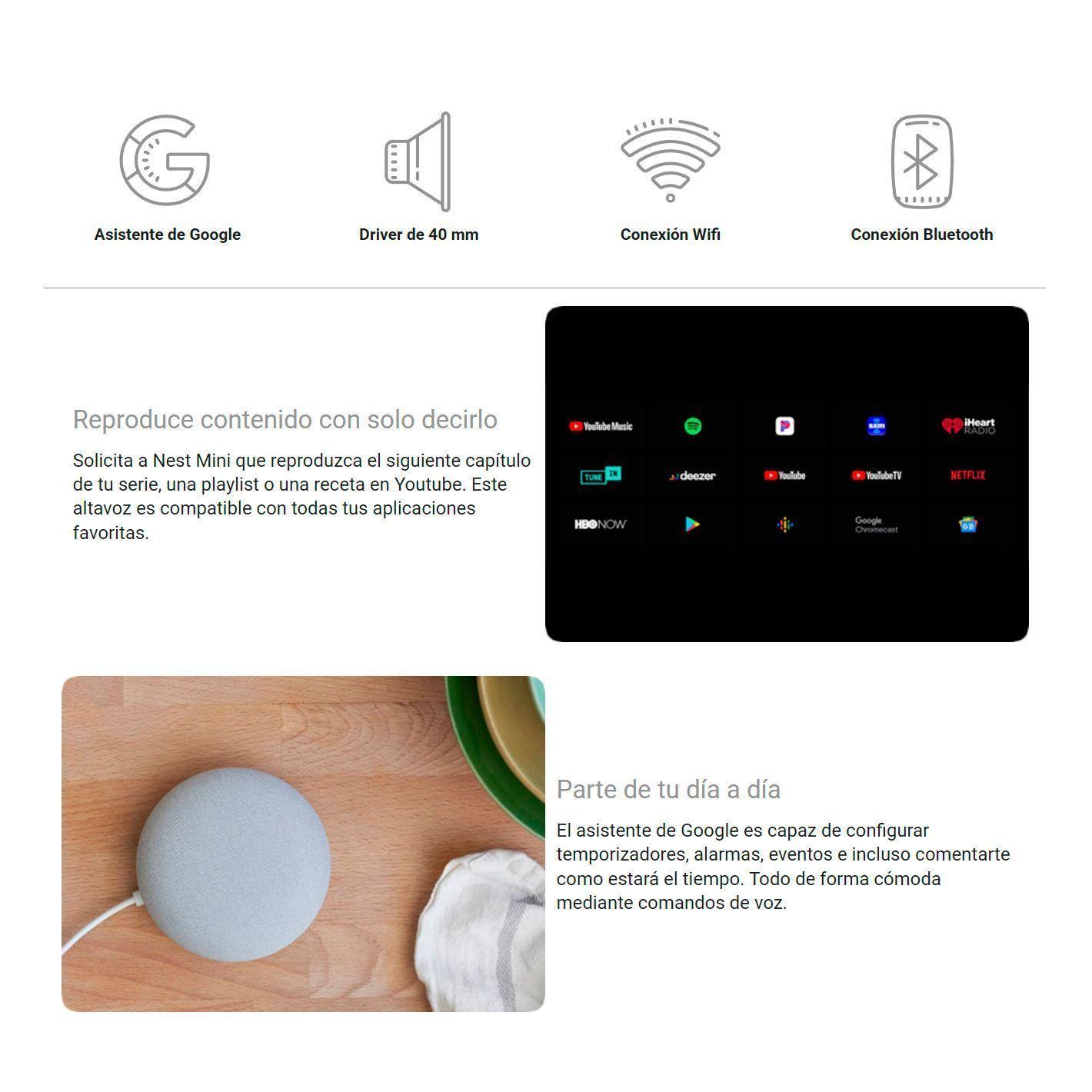 Google Nest Mini  Asistente Virtual Chalk-7