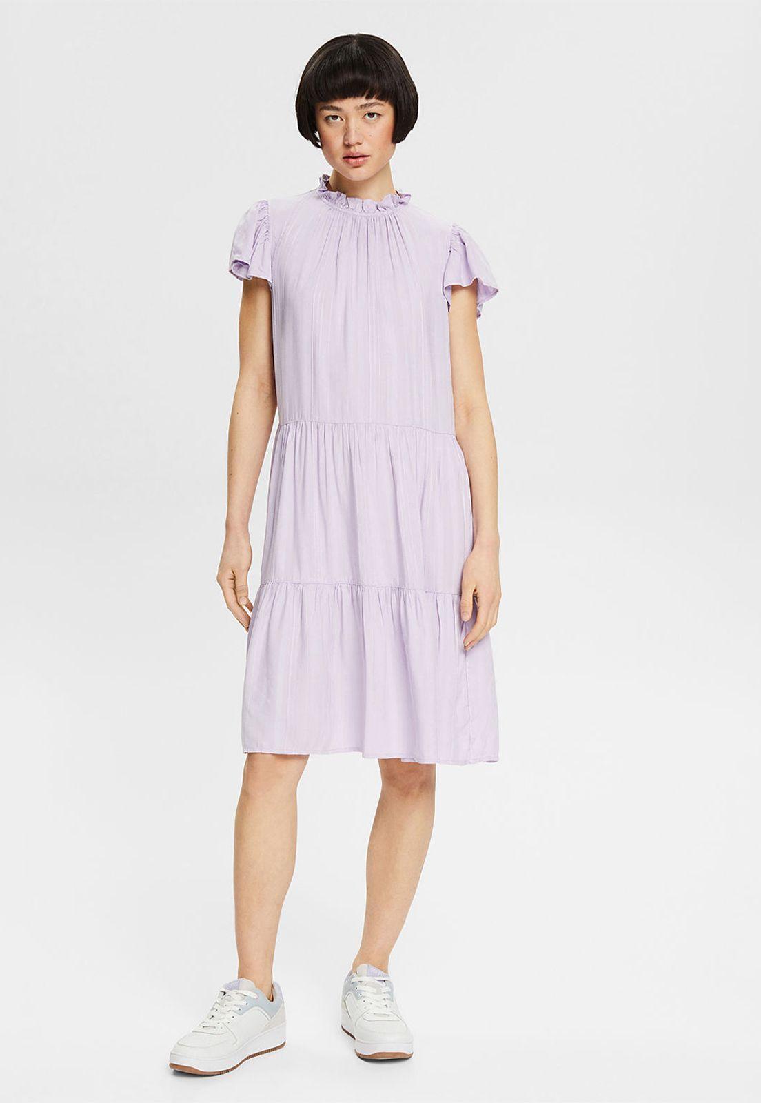 Vestido Con Volante En El Cuello, Lenzing™ Ecovero™ Esprit-2