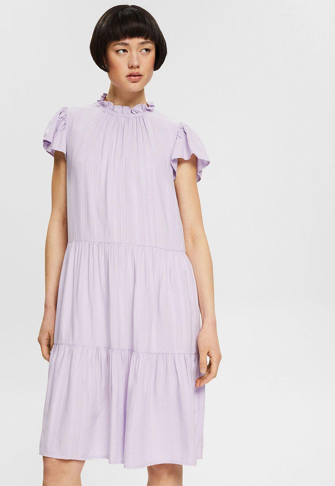 Vestido Con Volante En El Cuello, Lenzing™ Ecovero™ Esprit-0