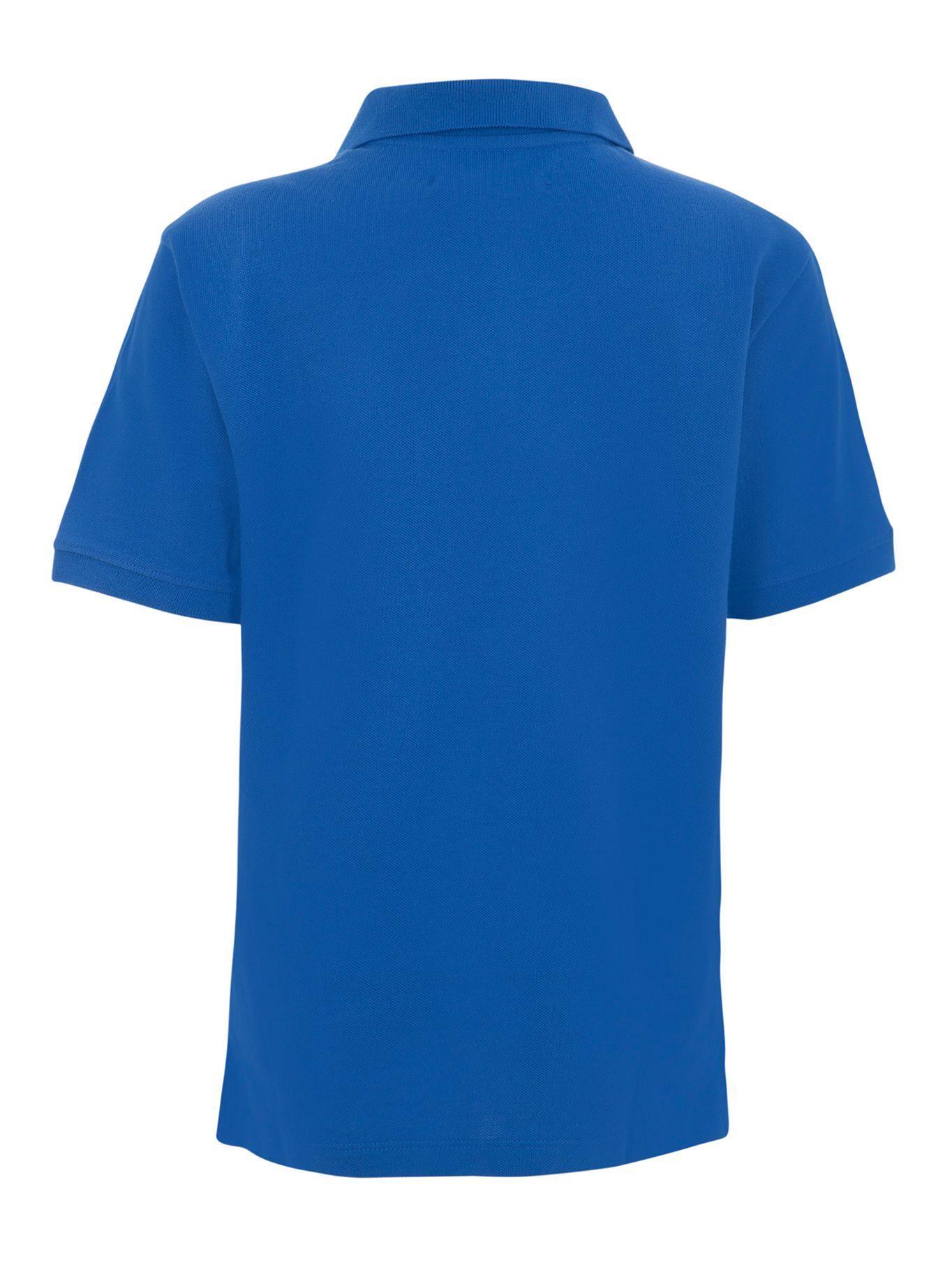 Polo Niño Logo Pique Azul Calvin Klein-1