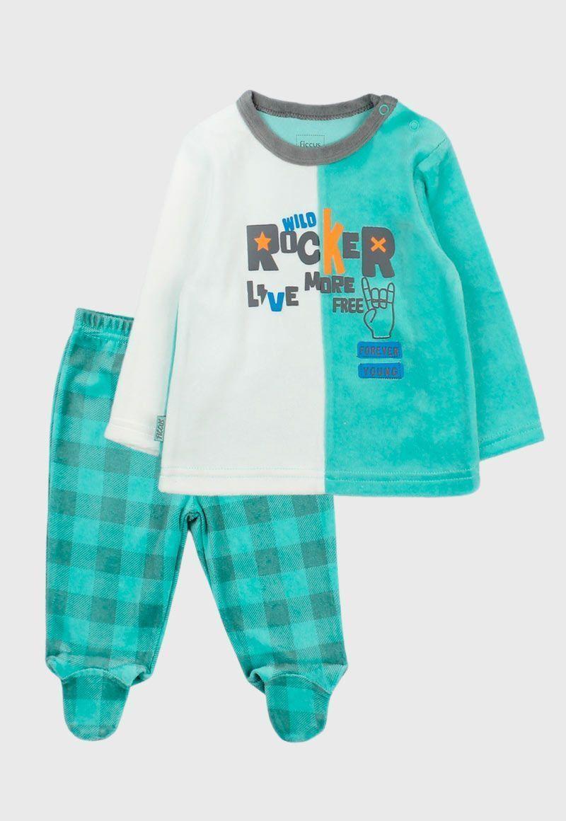 Pijama bebé niño 2 piezas plush rocker 169-0