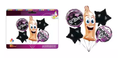 5 Globos Metalizados Globo Metalico Despedida Soltera Pe-ne-2