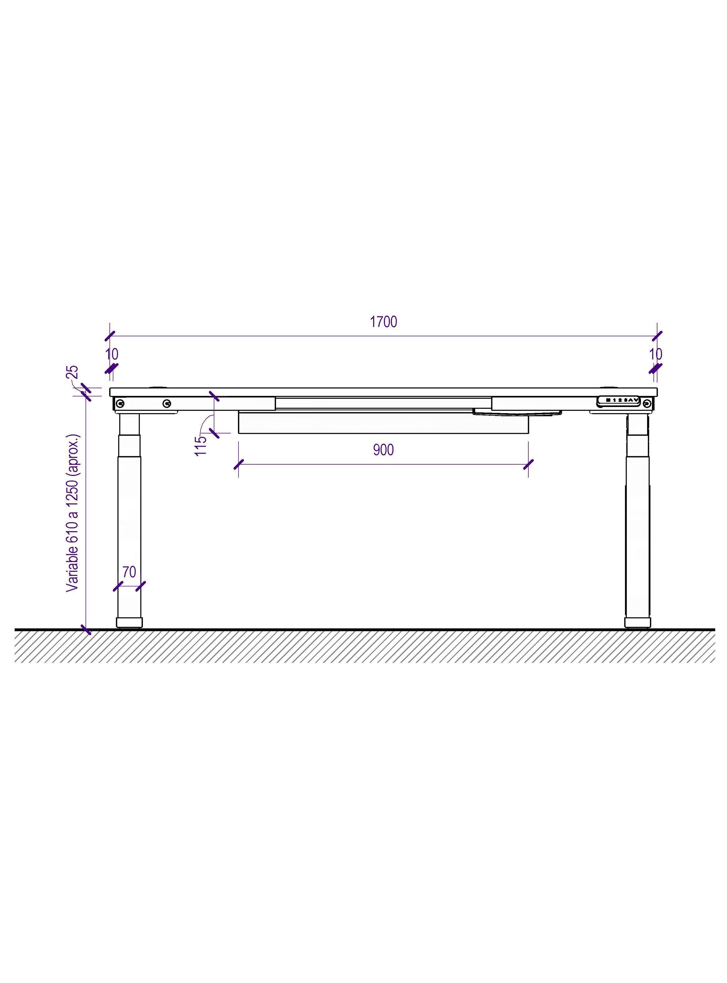 Escritorio Eléctrico Standing Desk 170x60cm C7E-5