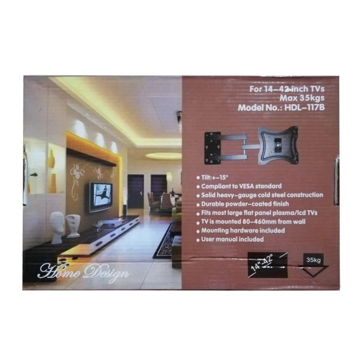 Soporte TV 14" a 42” Brazo e Inclinación, Max 35kg-5