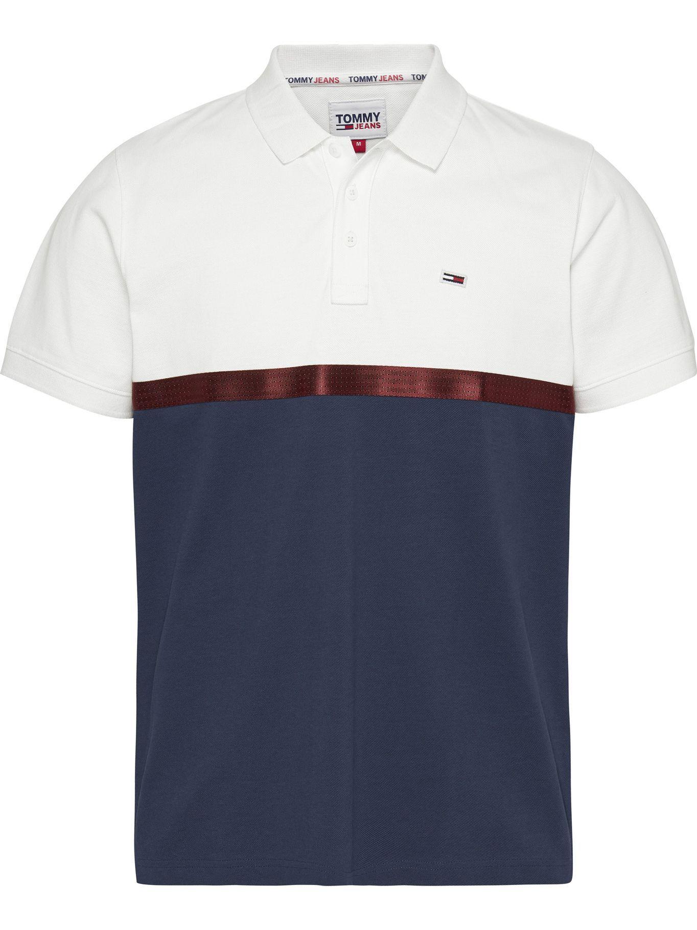 Polo Color Block Blanco Tommy Jeans MY2-0
