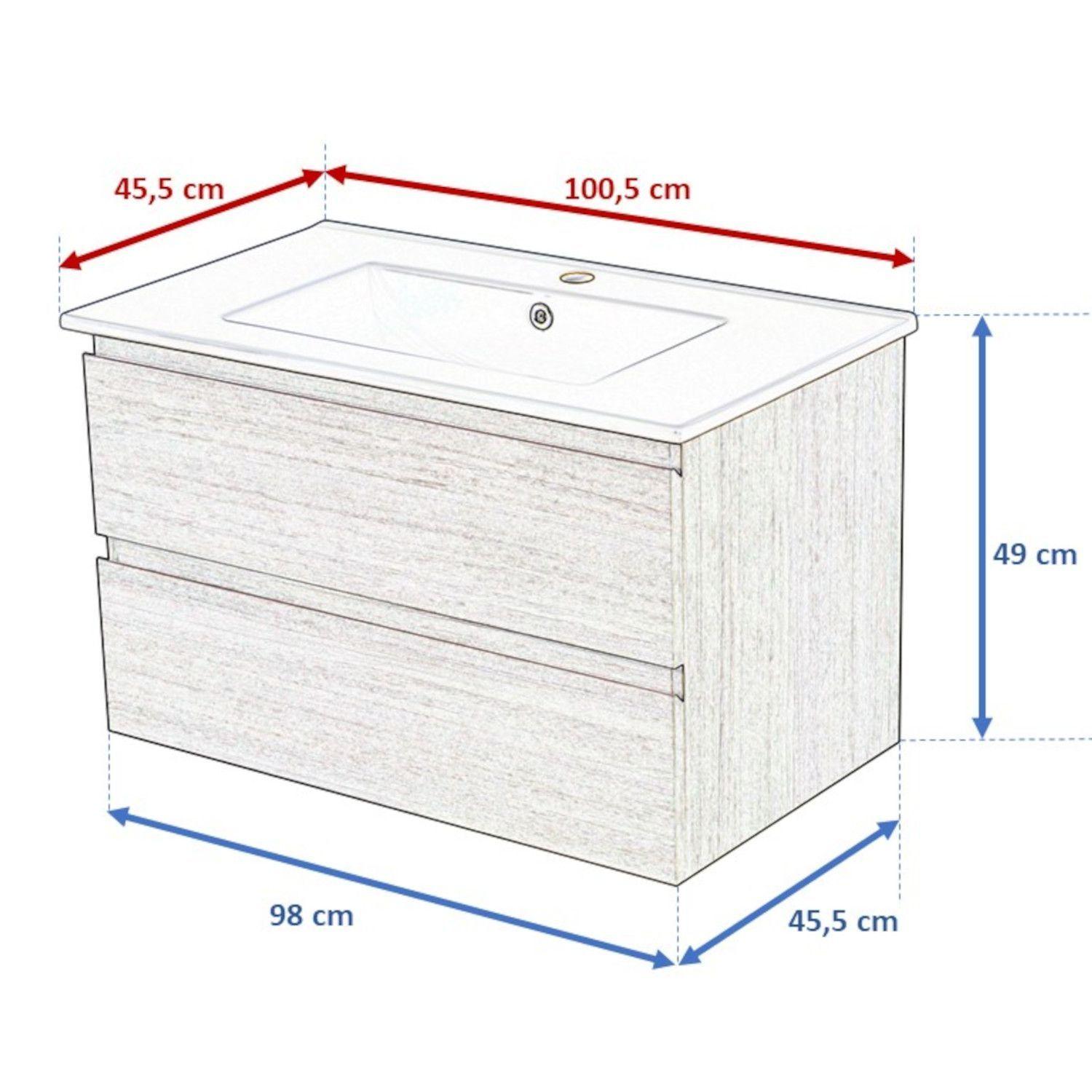 Mueble Vanitorio EBRO de 100 cm Color FRESNO-4