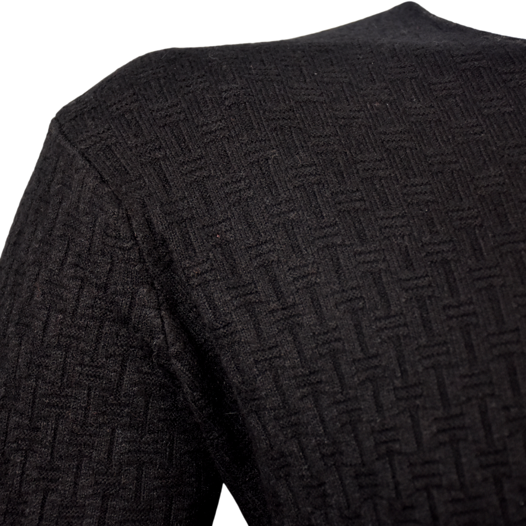  Sweater De Hombre Cuello V Negro-2