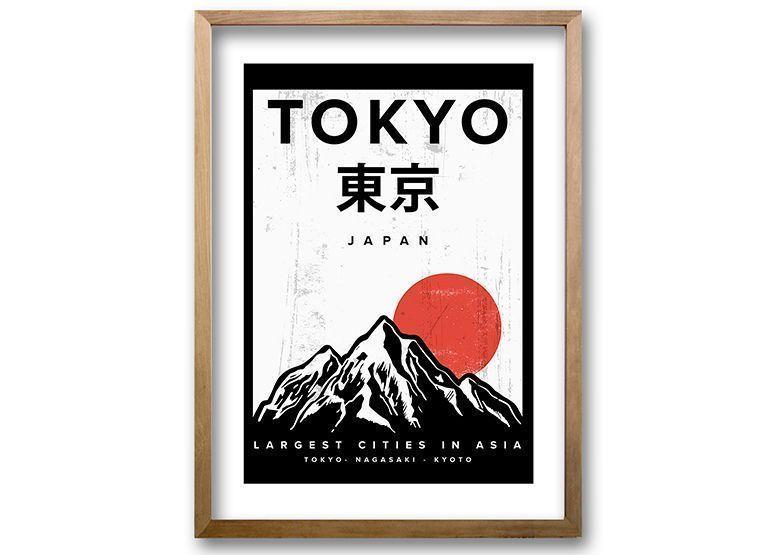 Cuadro 50x35 cm ilustración Tokyo-0