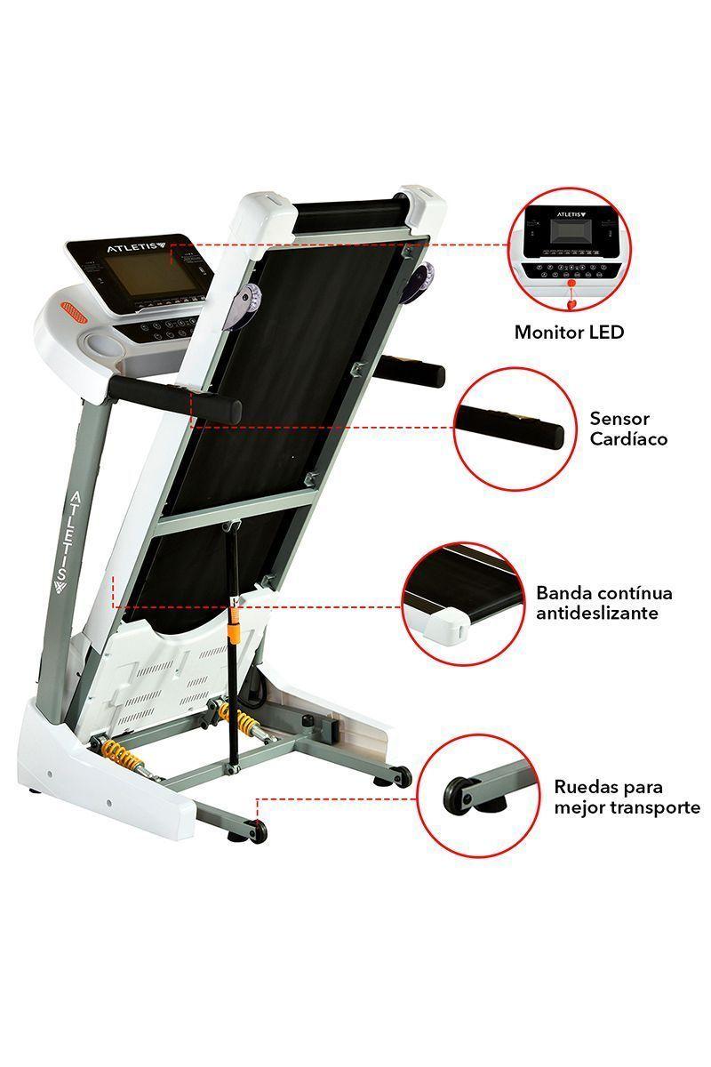 Trotadora Atletis Fit BS8210 LCD 5" MP3 USB Blanco-3