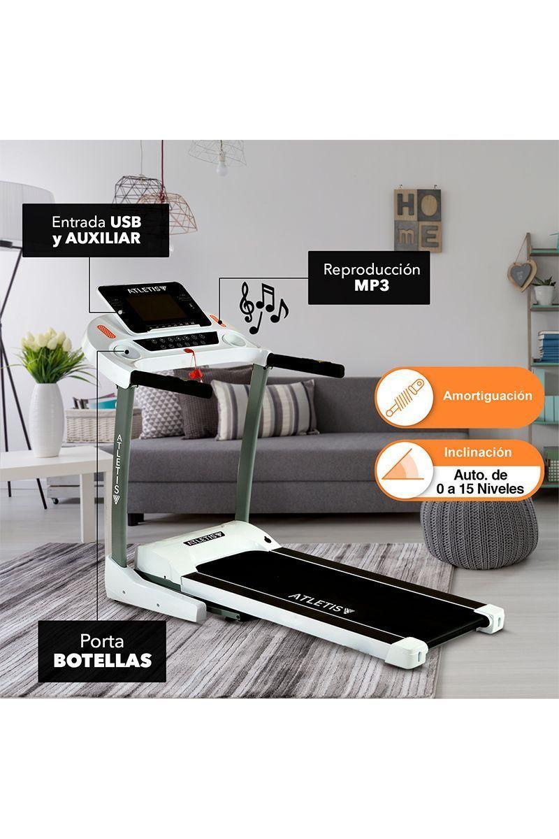 Trotadora Atletis Fit BS8210 LCD 5" MP3 USB Blanco-4