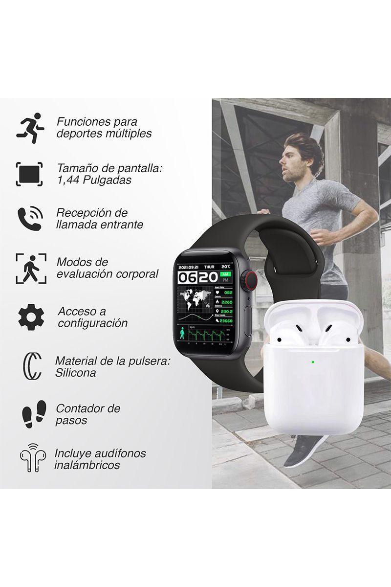 Smartwatch T55 Pro con Earphones Negro-1