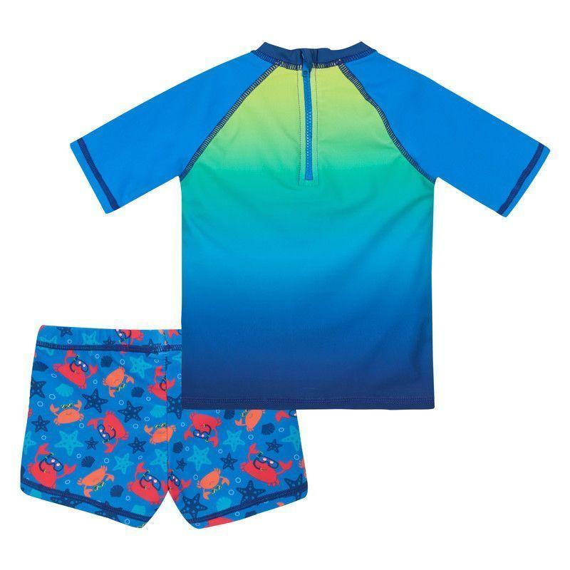 Bebé Niño Set UV+50 Sublimado H2O Wear  Cangrejo Azul-1