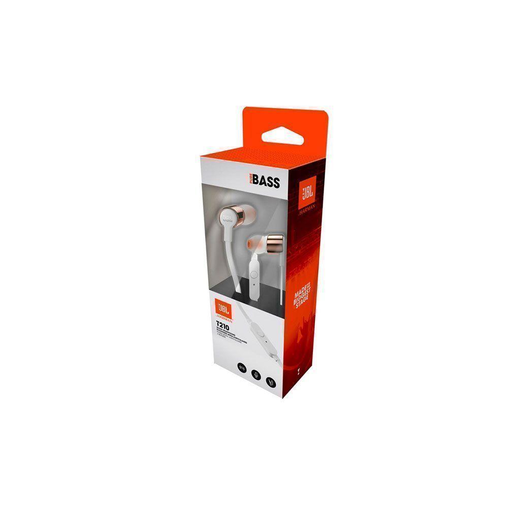 Audifonos In Ear T210 Micrófono Blanco y Rosado-1